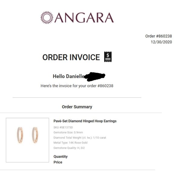 14k Rose Gold Diamond Pavé Hoop Earrings - Picture 8 of 11